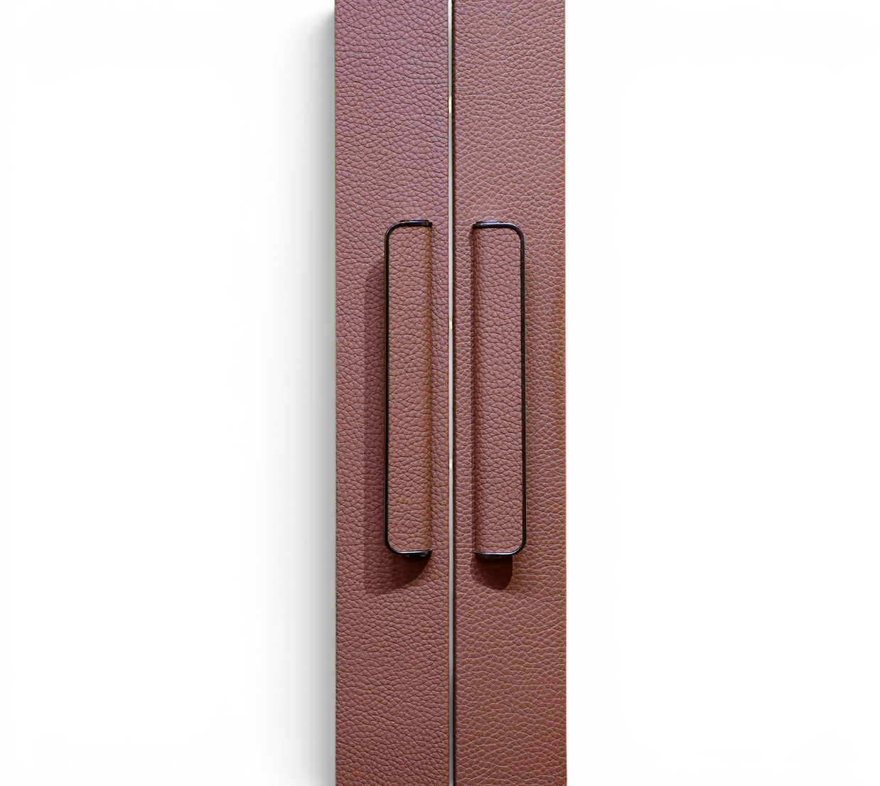 Verona Leather-Wrapped Glass Wardrobe