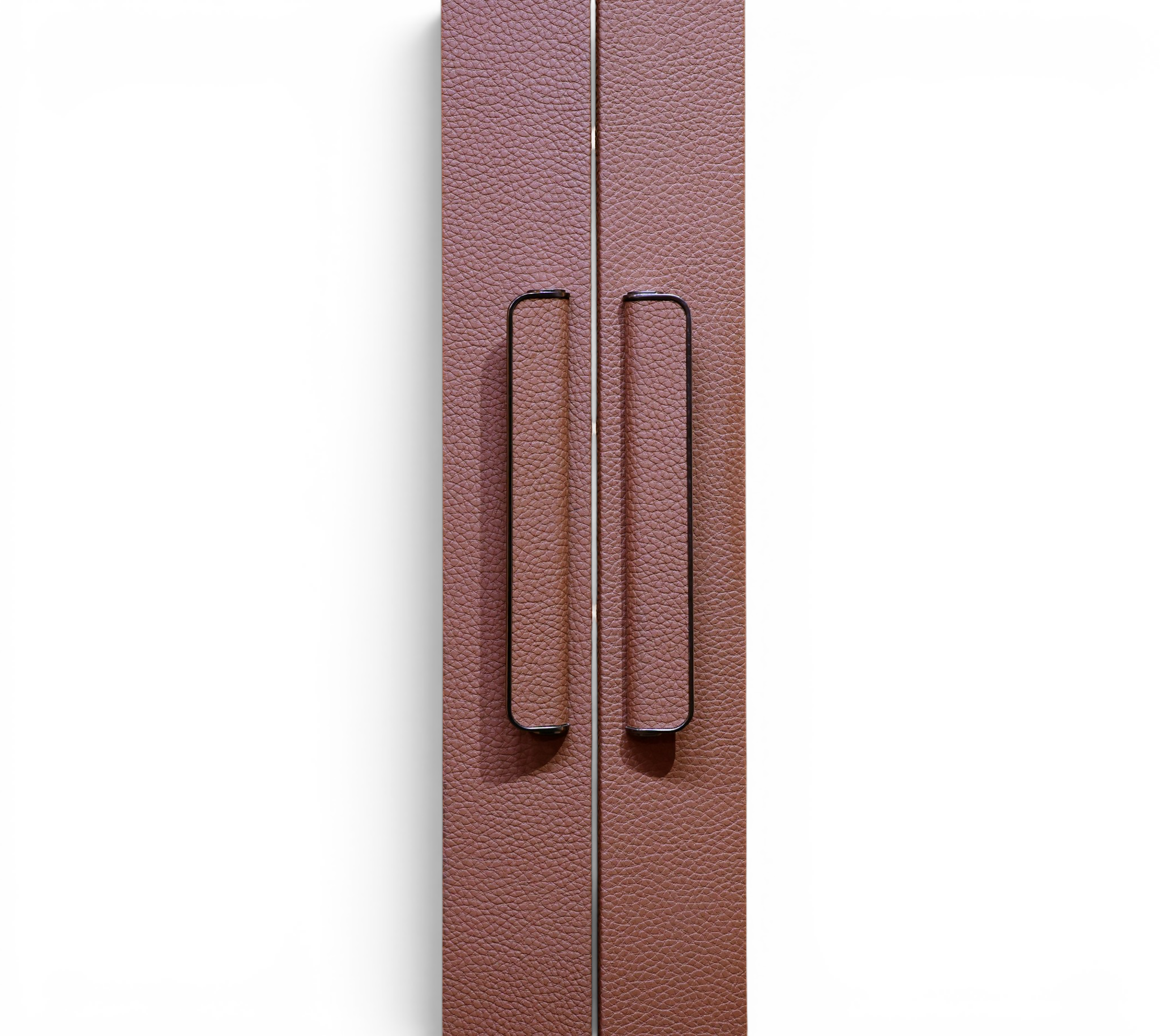 Verona Leather-Wrapped Glass Wardrobe