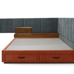 Valtierra Luxe Wingback Storage Bed
