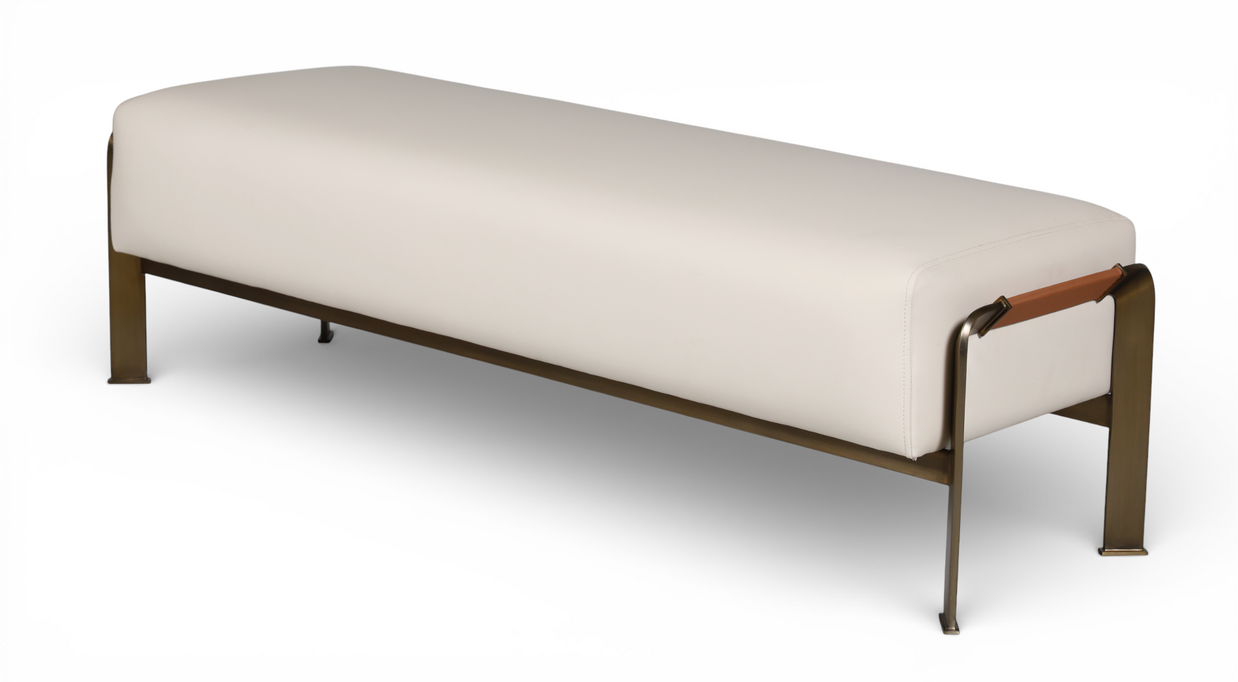Orion Flute Upholstered Bench