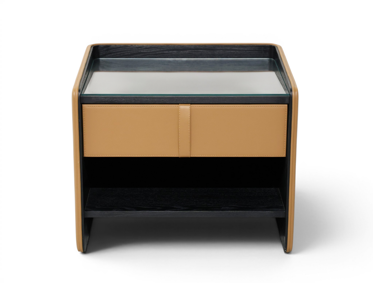 SIENNA Luxury Leather Bedside Table