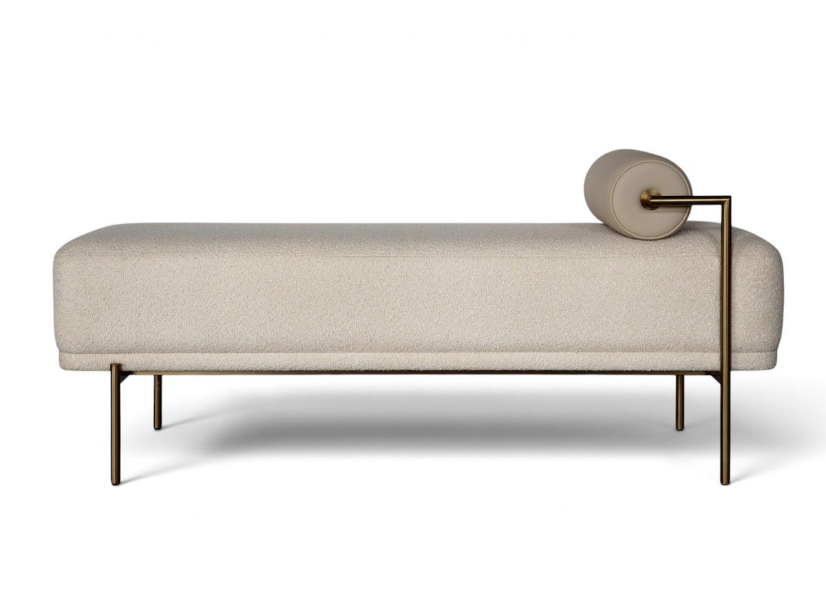 Seraphine Gold Accent Ottoman