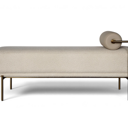 Seraphine Gold Accent Ottoman