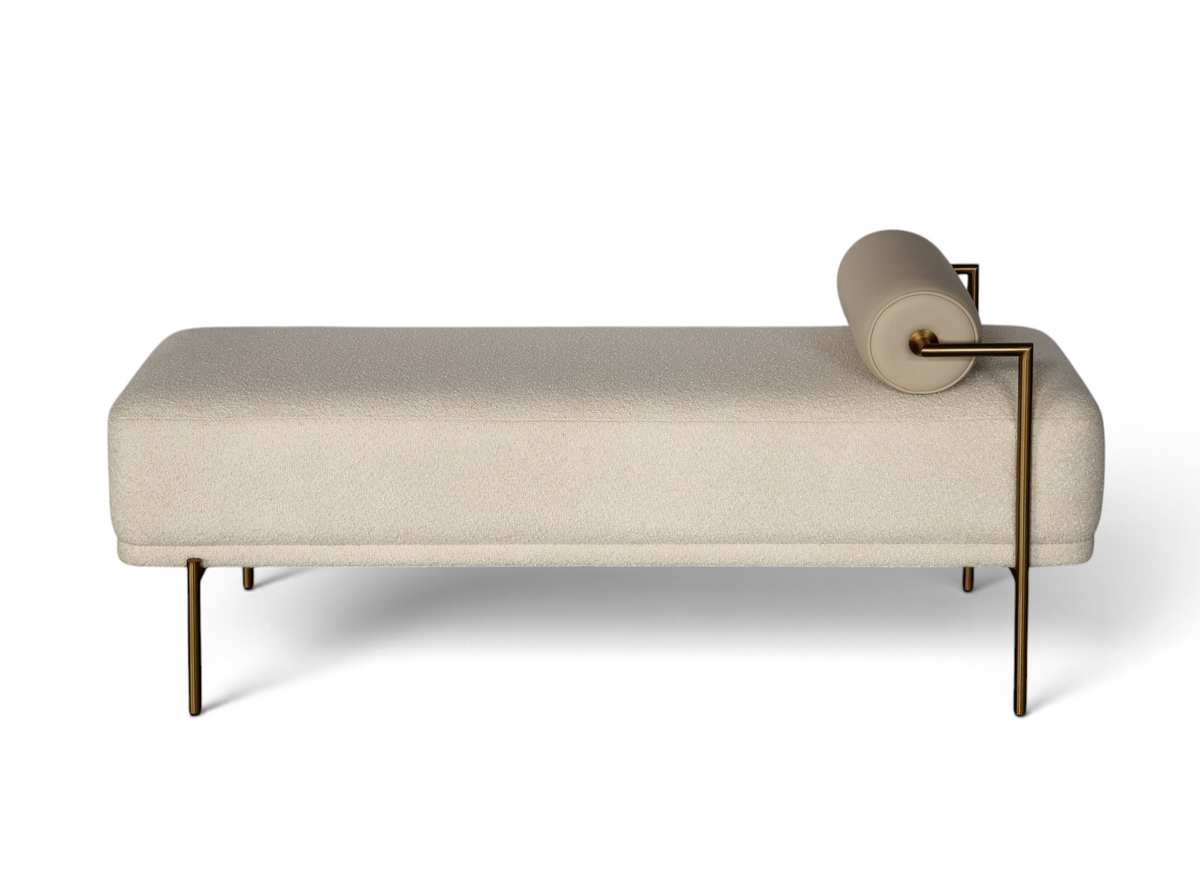Seraphine Gold Accent Ottoman