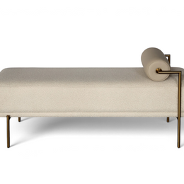 Seraphine Gold Accent Ottoman