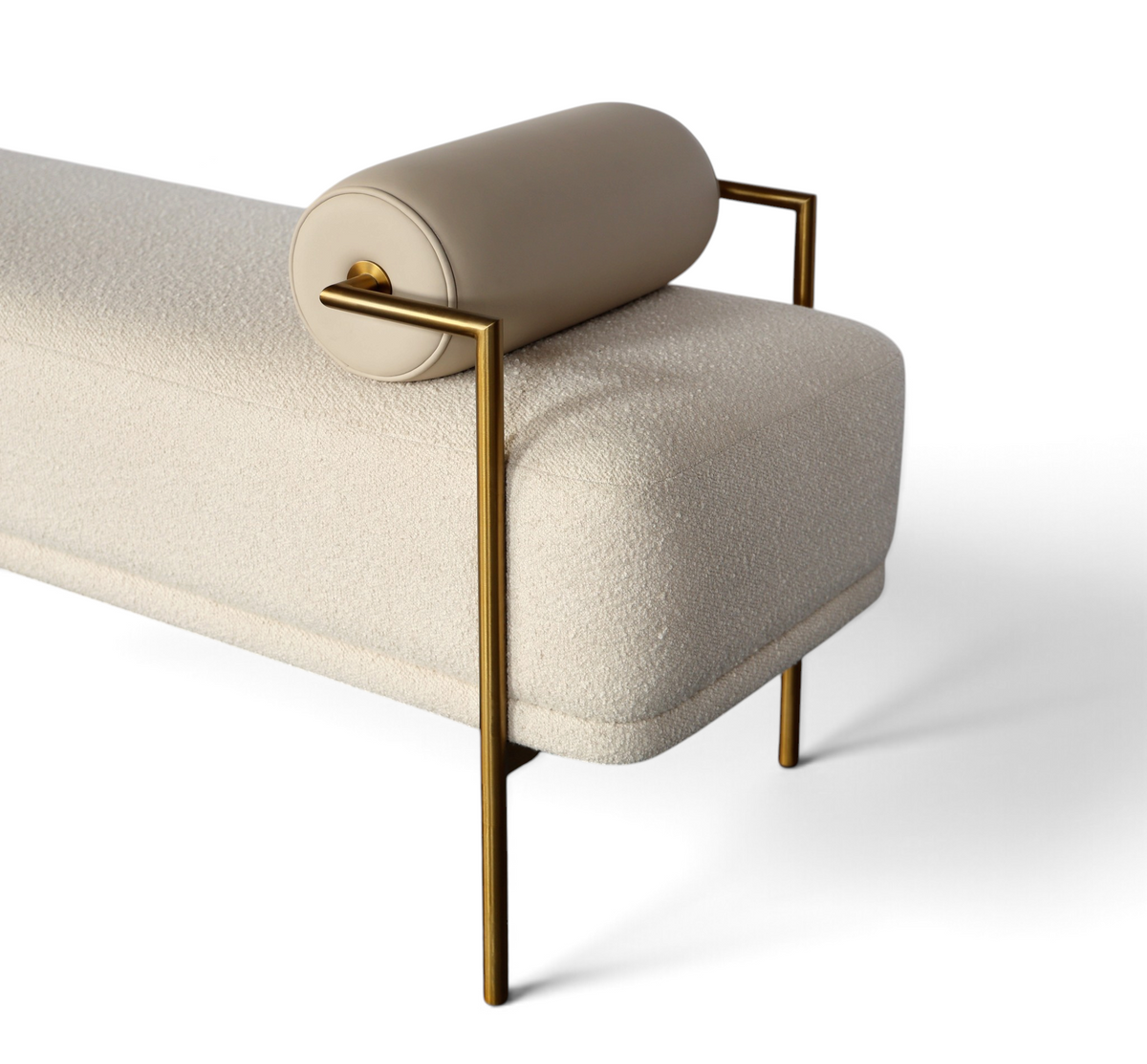 Seraphine Gold Accent Ottoman