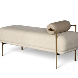 Seraphine Gold Accent Ottoman