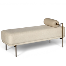 Seraphine Gold Accent Ottoman