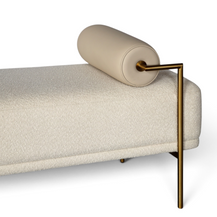Seraphine Gold Accent Ottoman