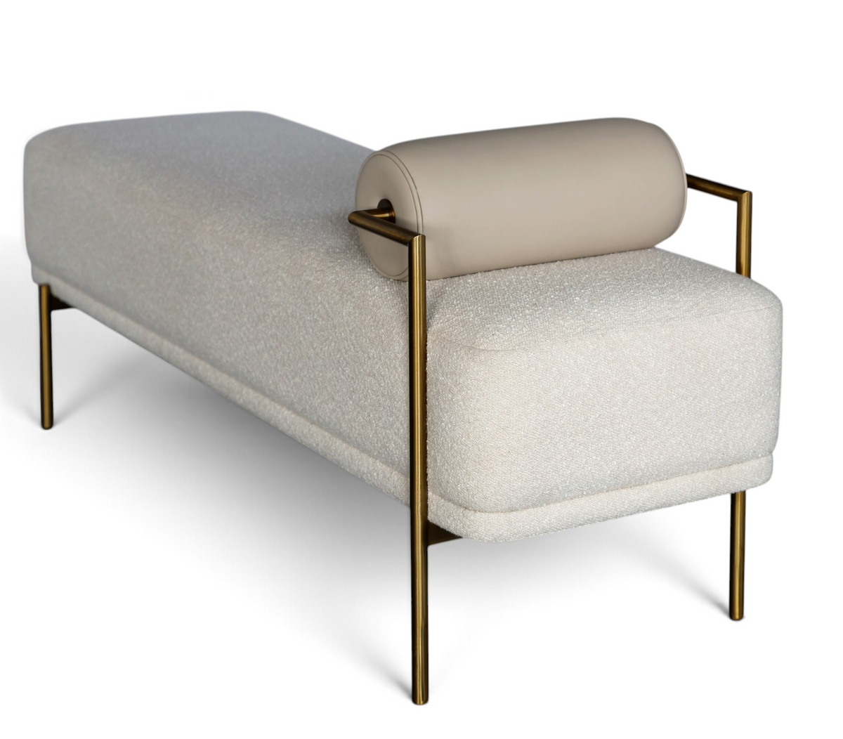 Seraphine Gold Accent Ottoman