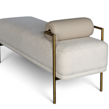 Seraphine Gold Accent Ottoman
