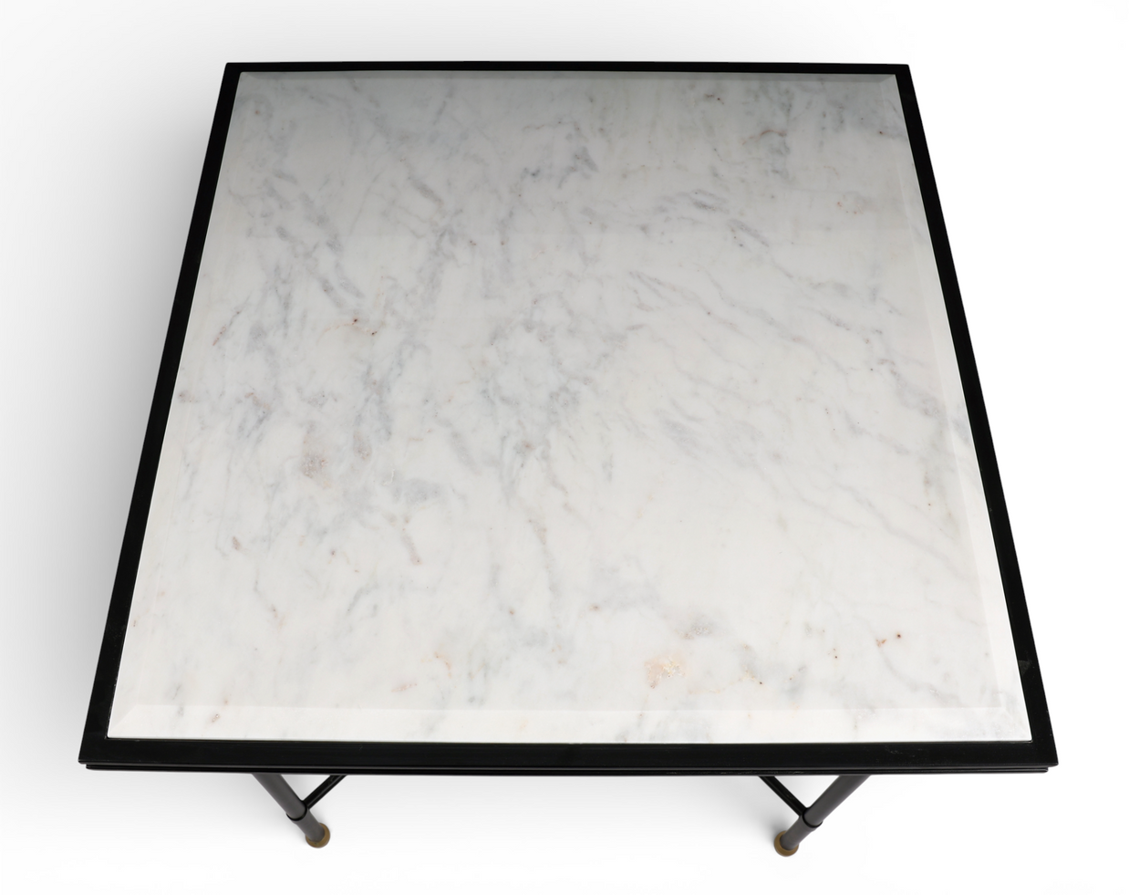 Florentine Iron with Marble Outdoor Dining Table