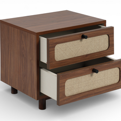 Walnut Weave Nightstand
