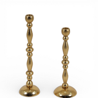 Royal Spindle Brass Candle Holders