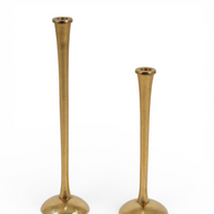 Sleek Stem Brass Candle Stand Set