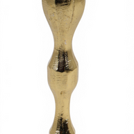 Sculpted Wave Gold Candle Holders