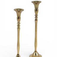 Flared Top Gold Candle Holders