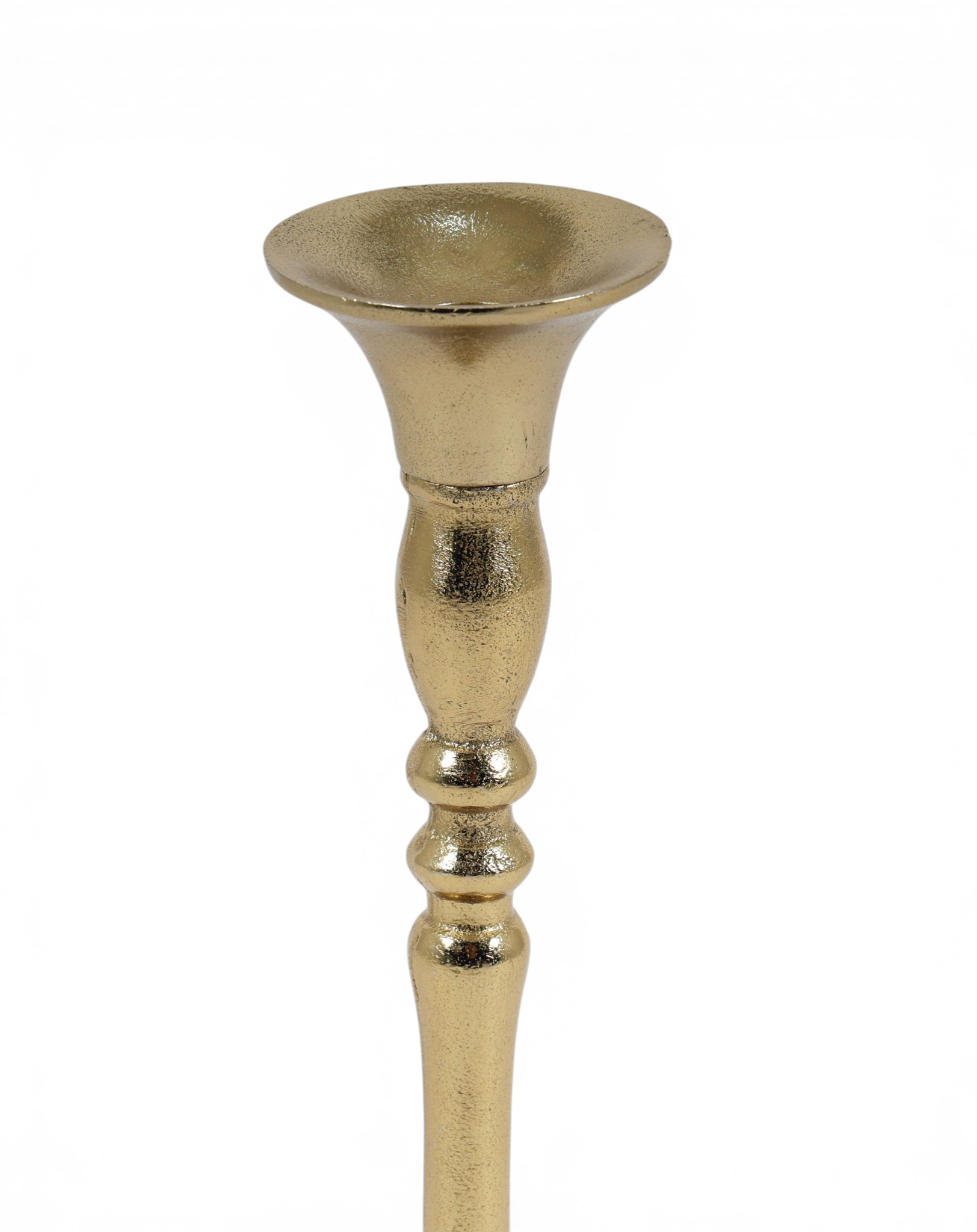 Flared Top Gold Candle Holders