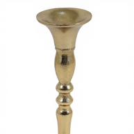 Flared Top Gold Candle Holders