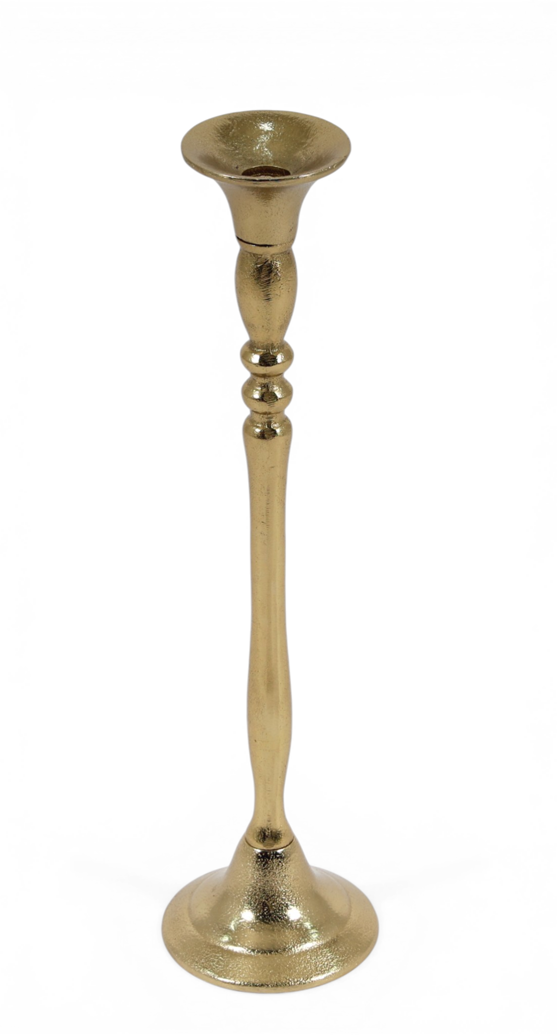 Flared Top Gold Candle Holders