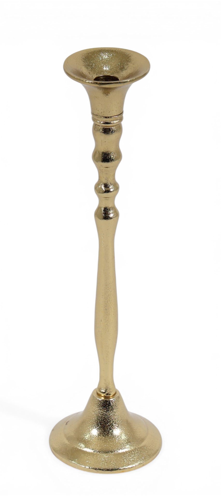 Classic Chalice Beaded Brass Candle Stand Set