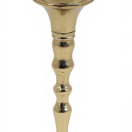 Classic Chalice Beaded Brass Candle Stand Set