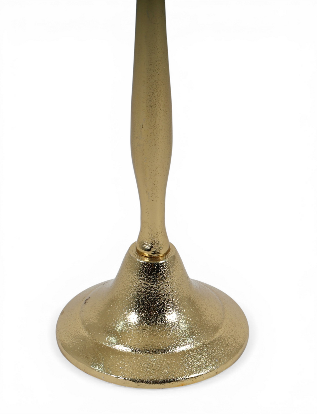 Classic Chalice Beaded Brass Candle Stand Set