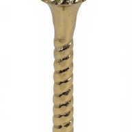 Twisted Stem Gold Candle Holder Set
