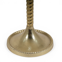Twisted Stem Gold Candle Holder Set