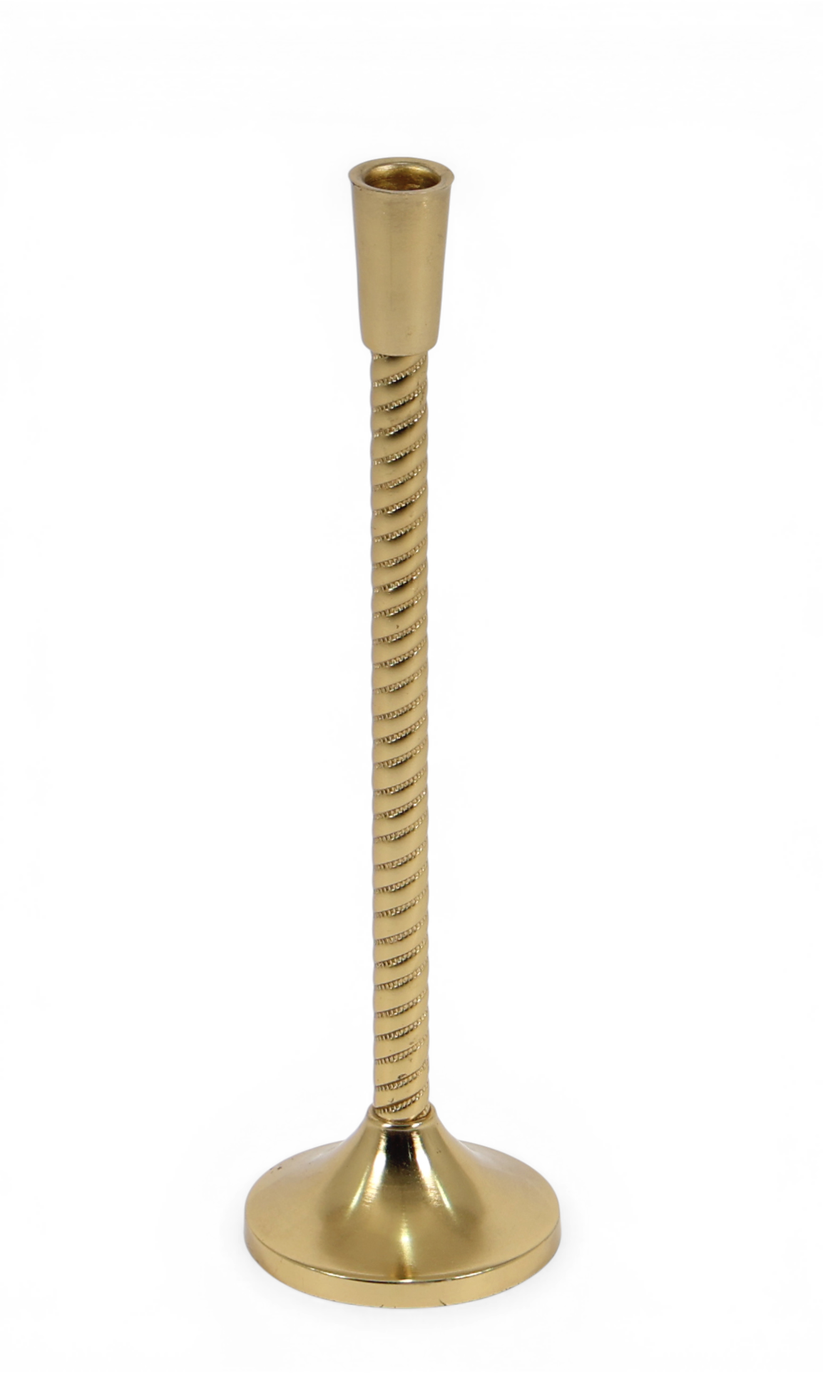 Classic Rope Pattern Gold Candle Holder