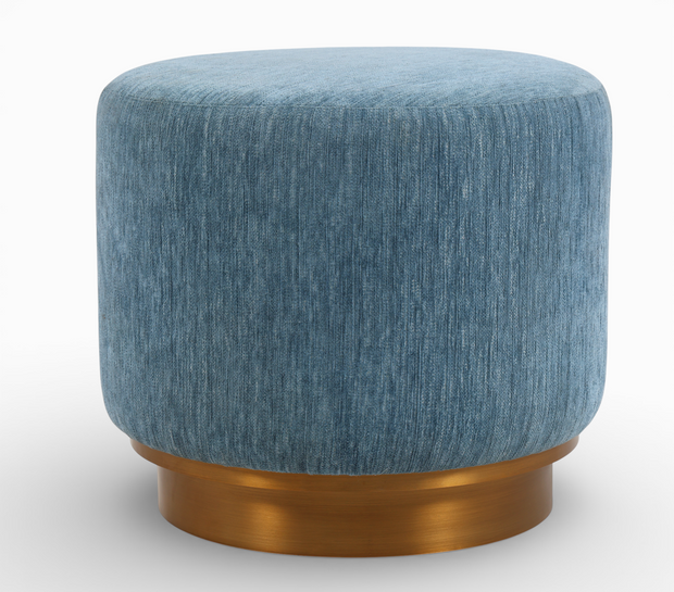 Velora Azure Ottoman