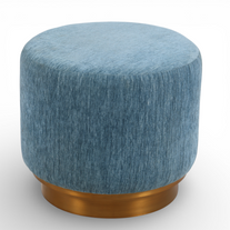 Velora Azure Ottoman