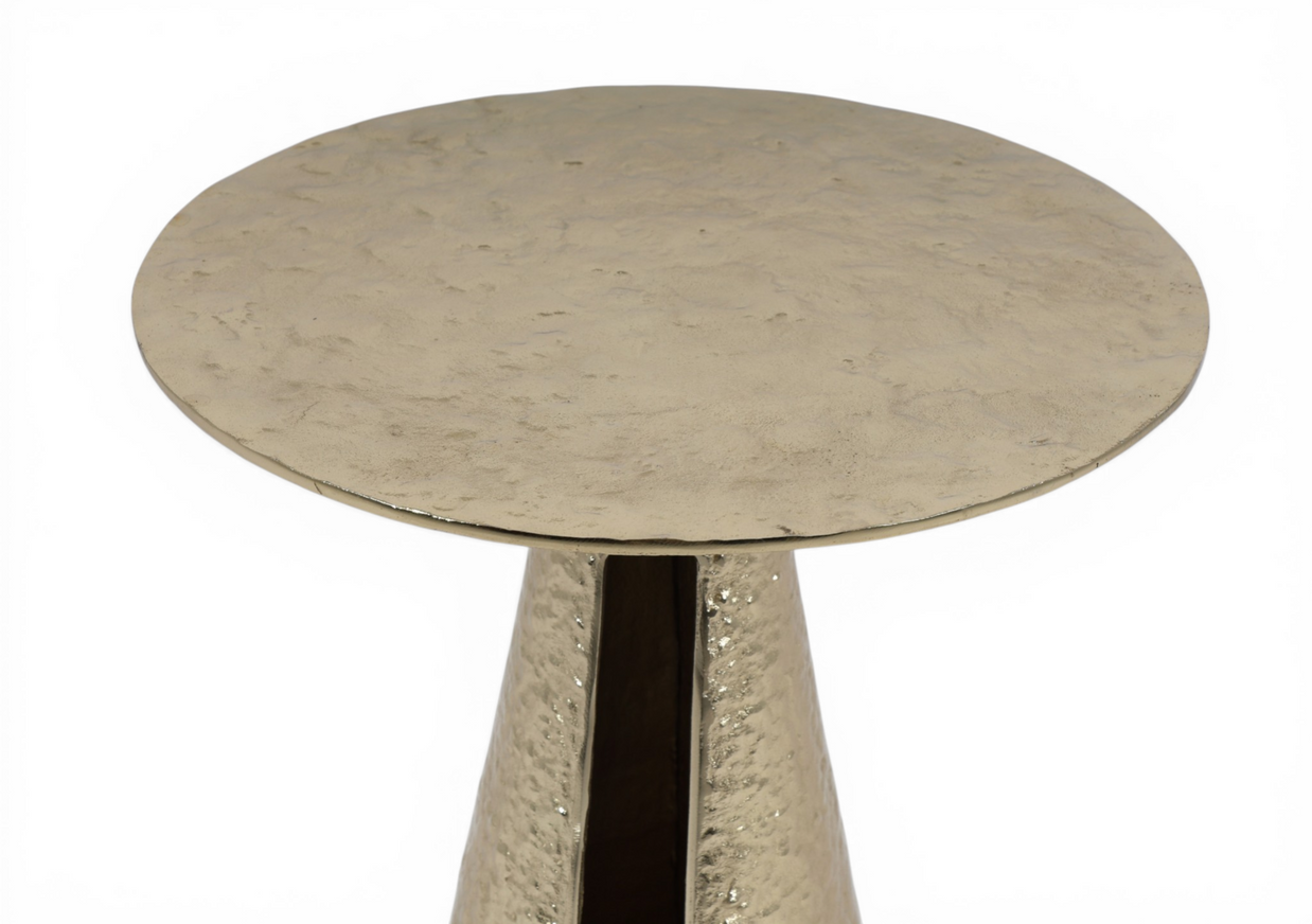 Hammered Gold Accent Table