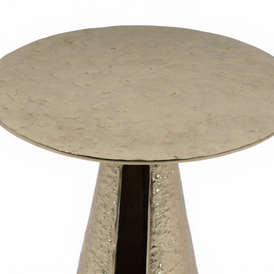 Hammered Gold Accent Table