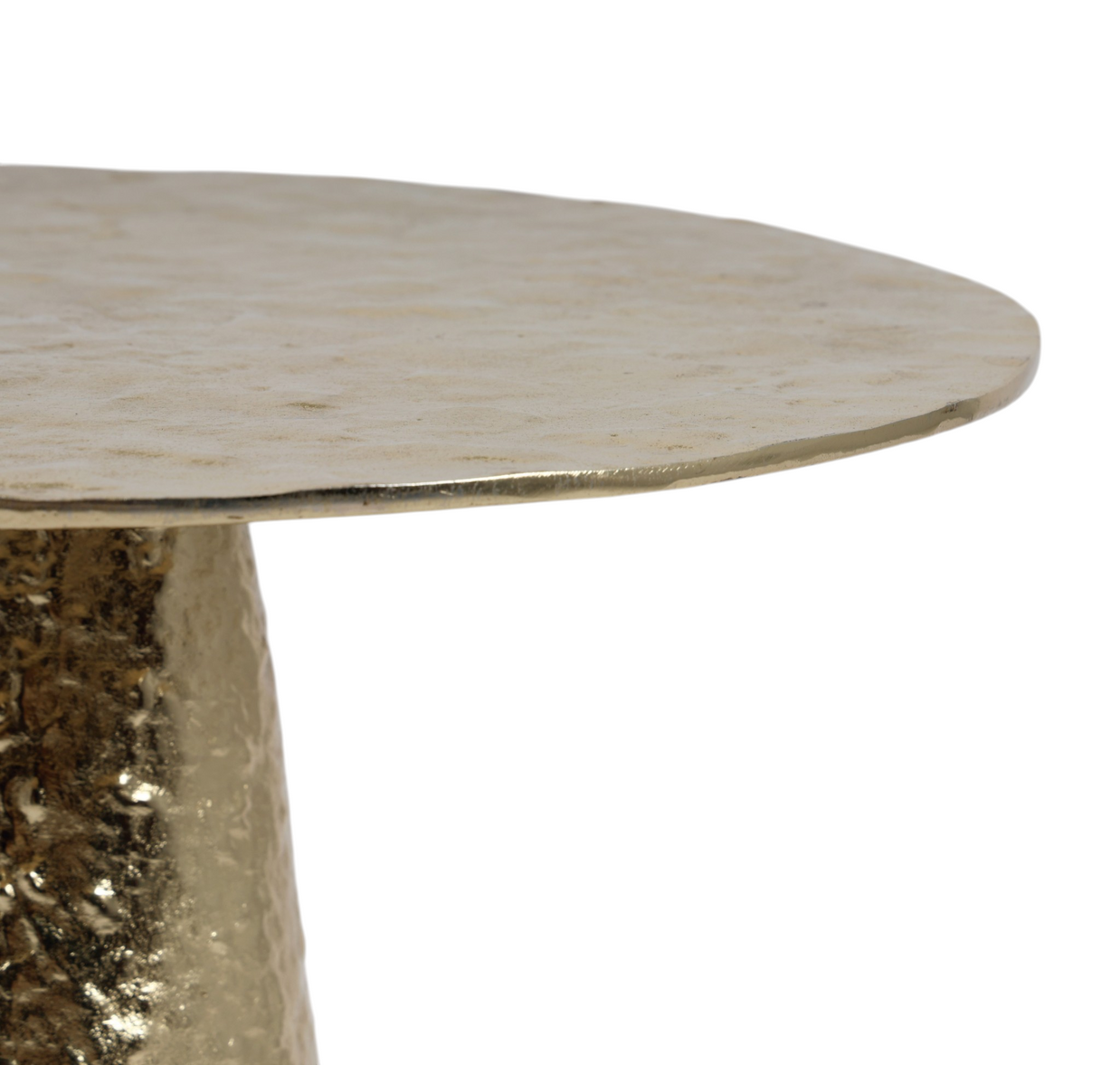 Hammered Gold Accent Table