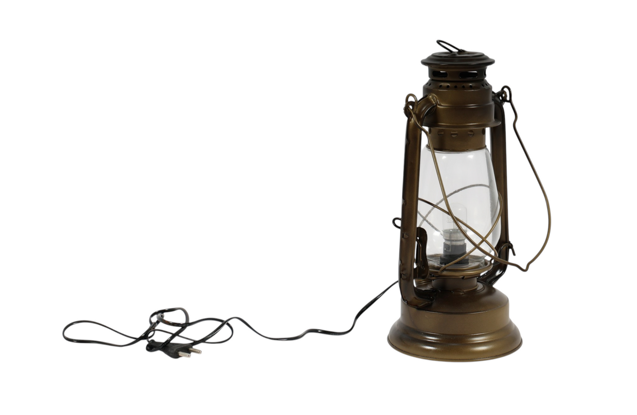 Rustic Electric Hurricane Lantern