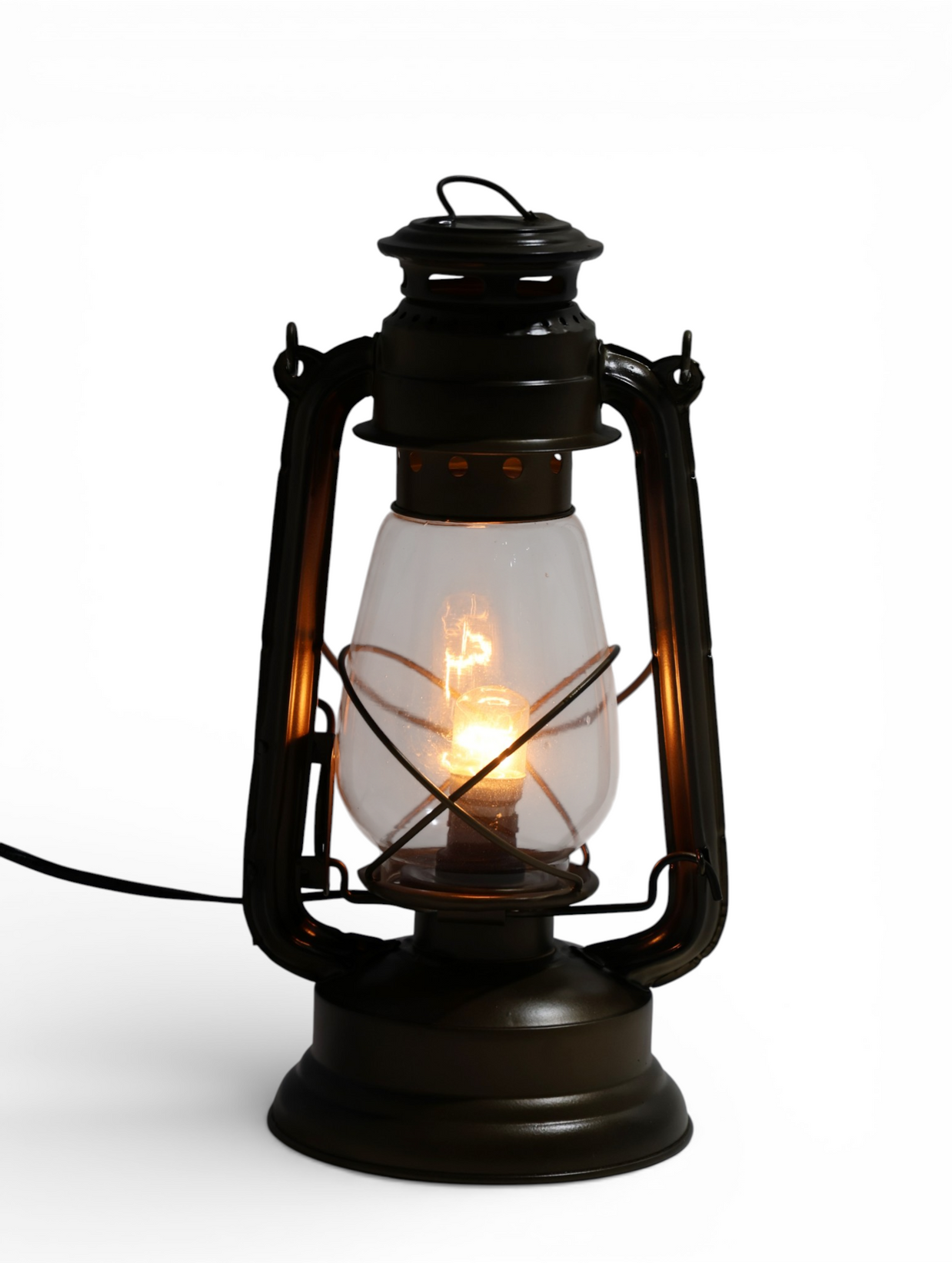 Rustic Electric Hurricane Lantern