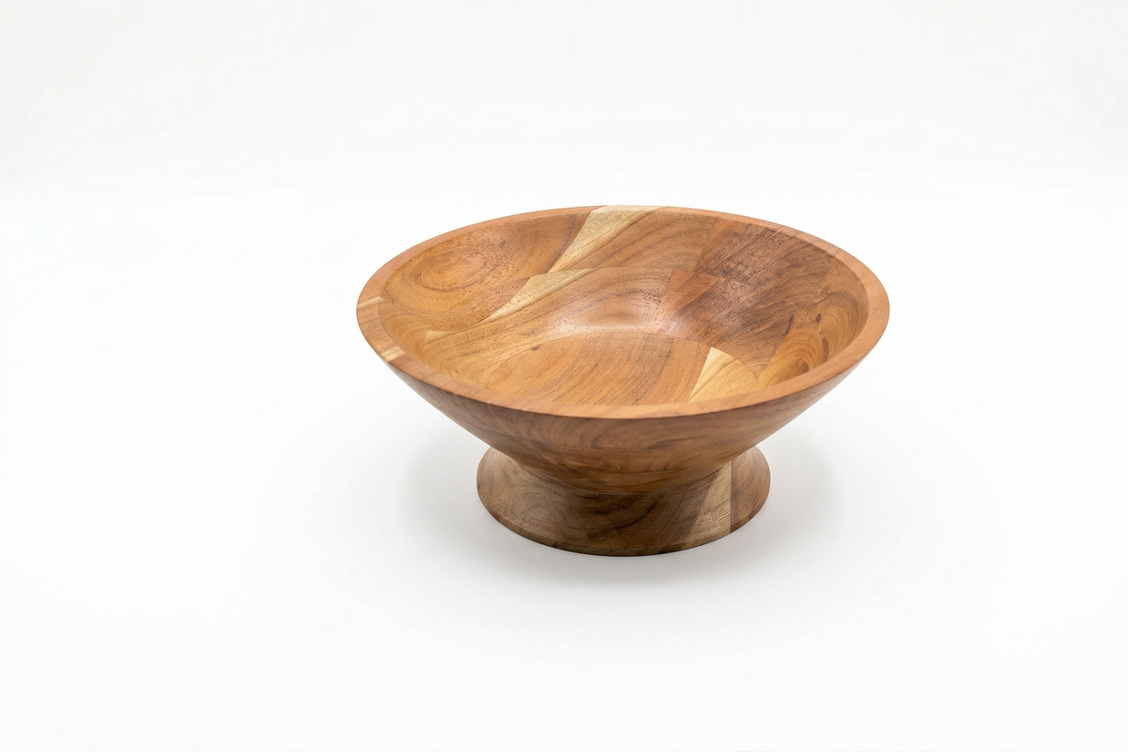 CrownVista Pedestal Wooden Bowl