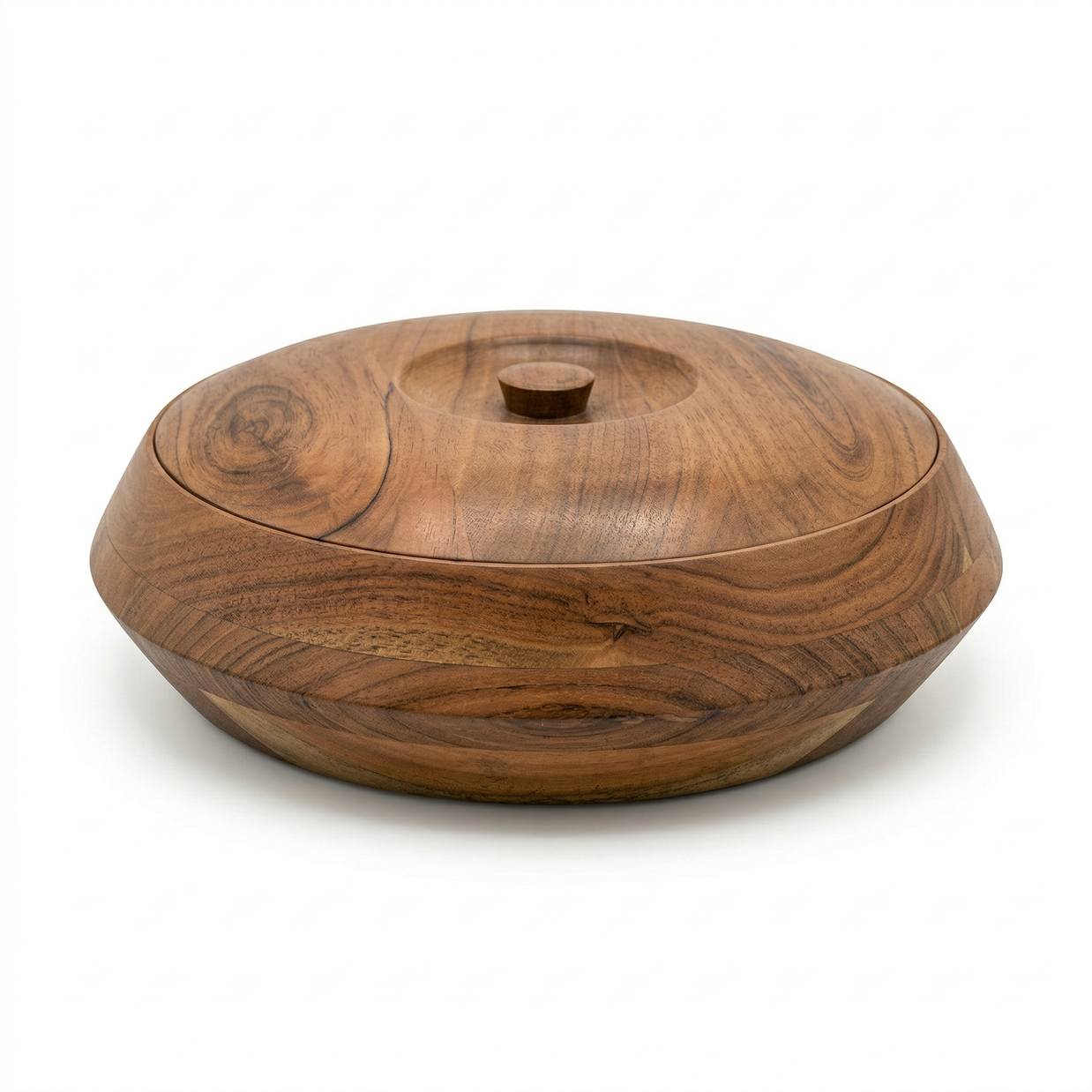WoodAura Artisan Covered Bowl