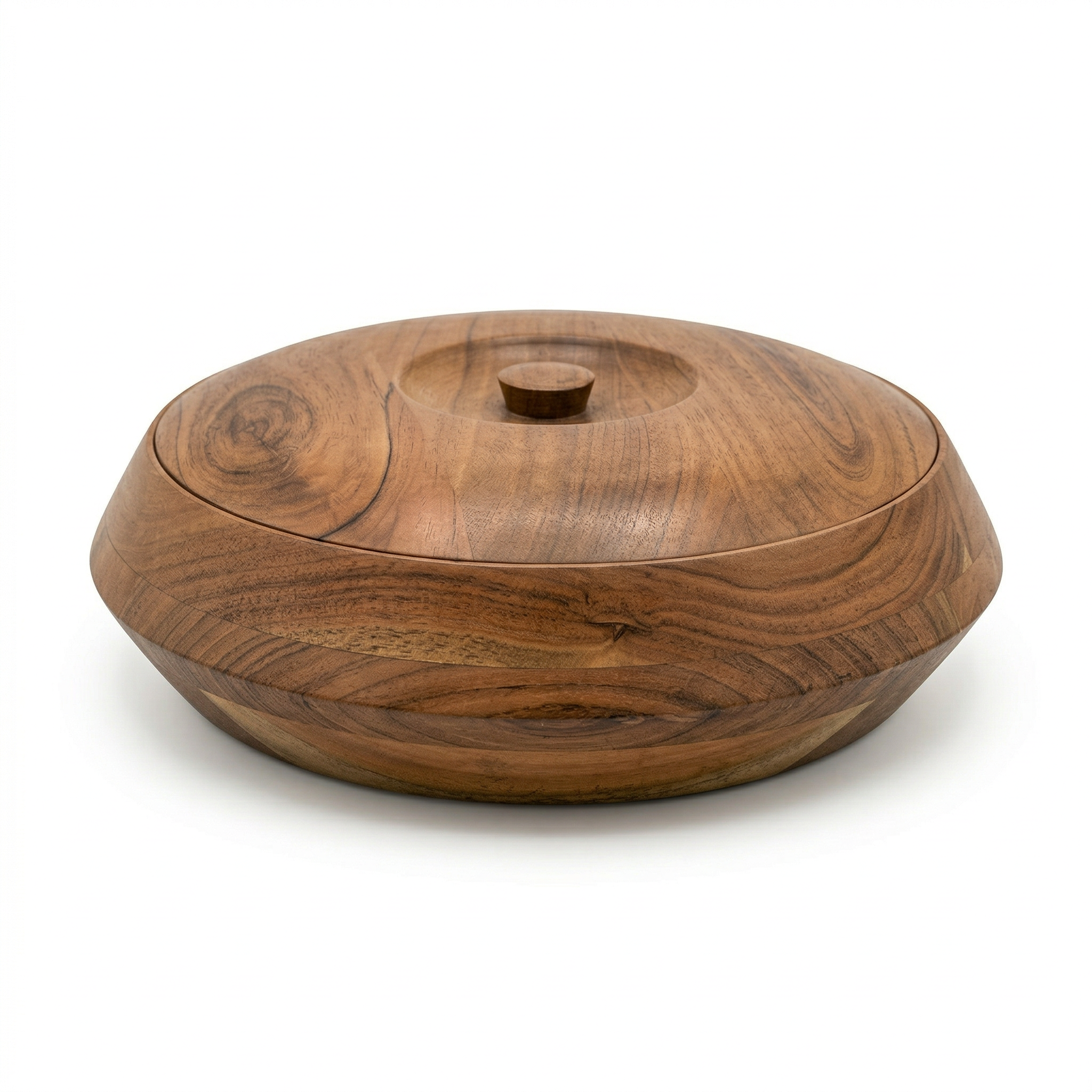 WoodAura Artisan Covered Bowl