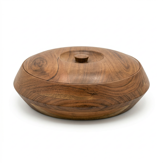 WoodAura Artisan Covered Bowl