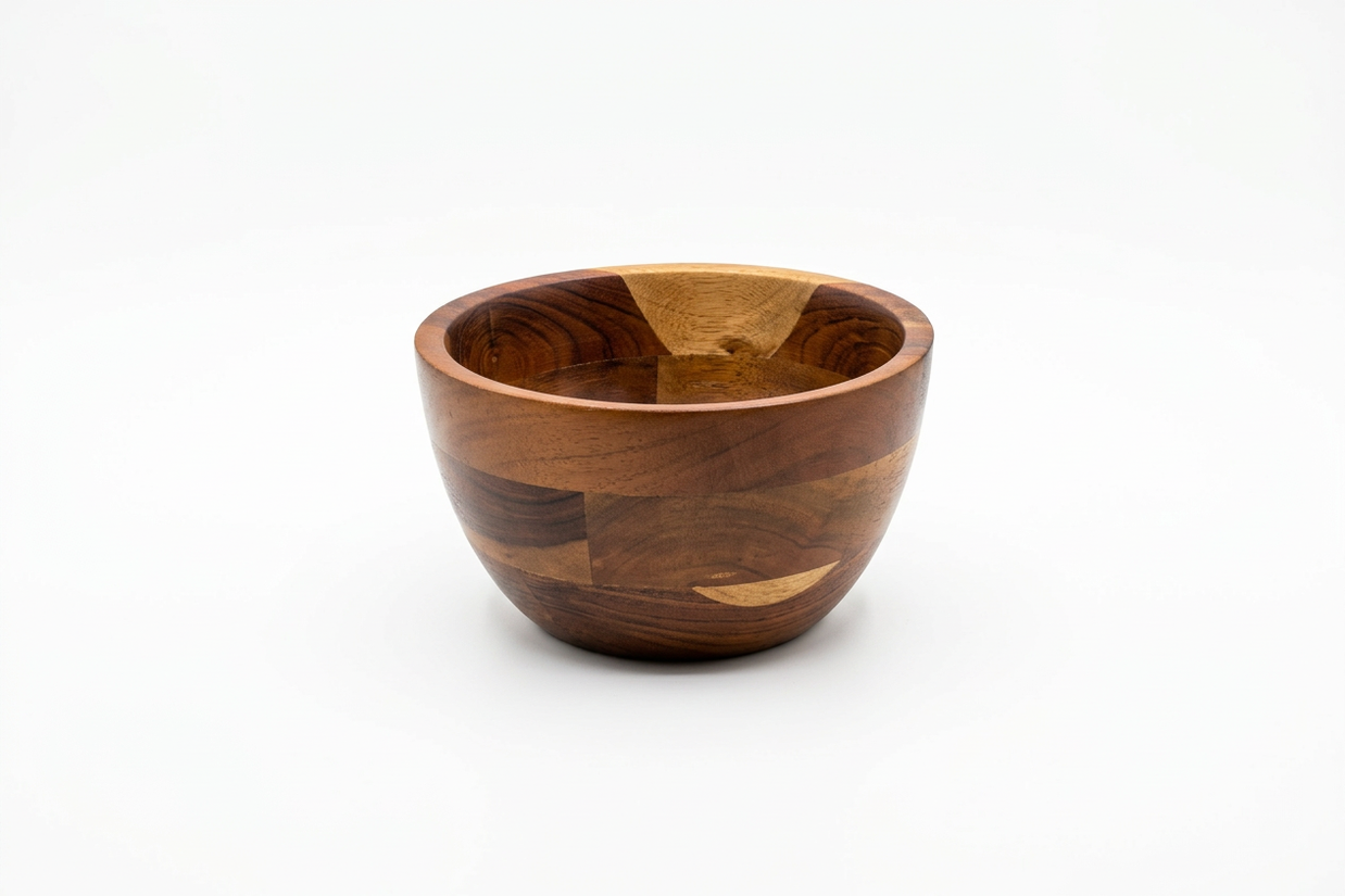 TimberGlow Handcrafted Wooden Snack Bowl