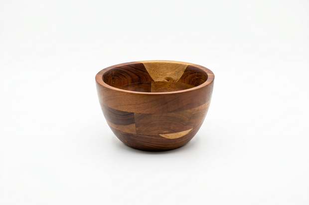 TimberGlow Handcrafted Wooden Snack Bowl
