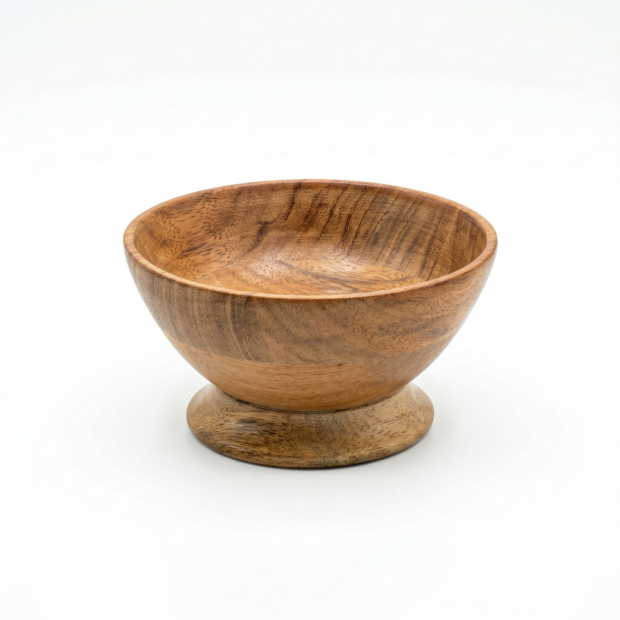 OakCrest Pedestal Wooden Serving Bowl