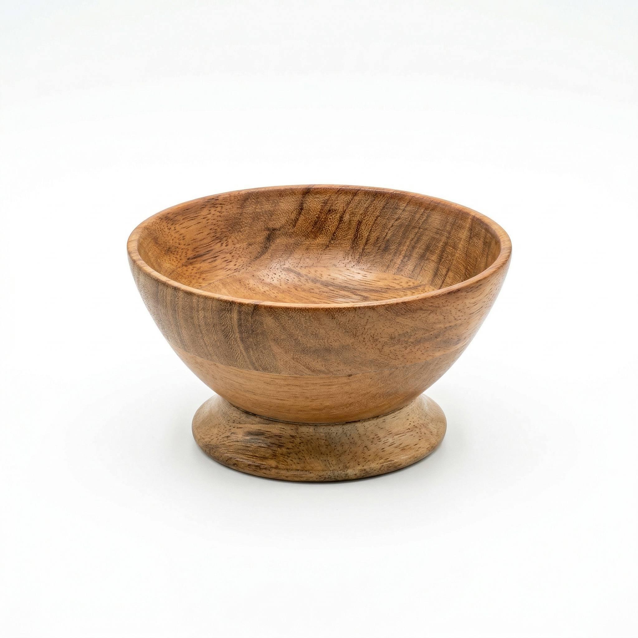 OakCrest Pedestal Wooden Serving Bowl