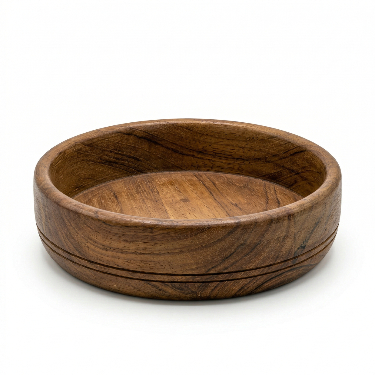 HeritageGlow Wooden Storage Serving Bowl