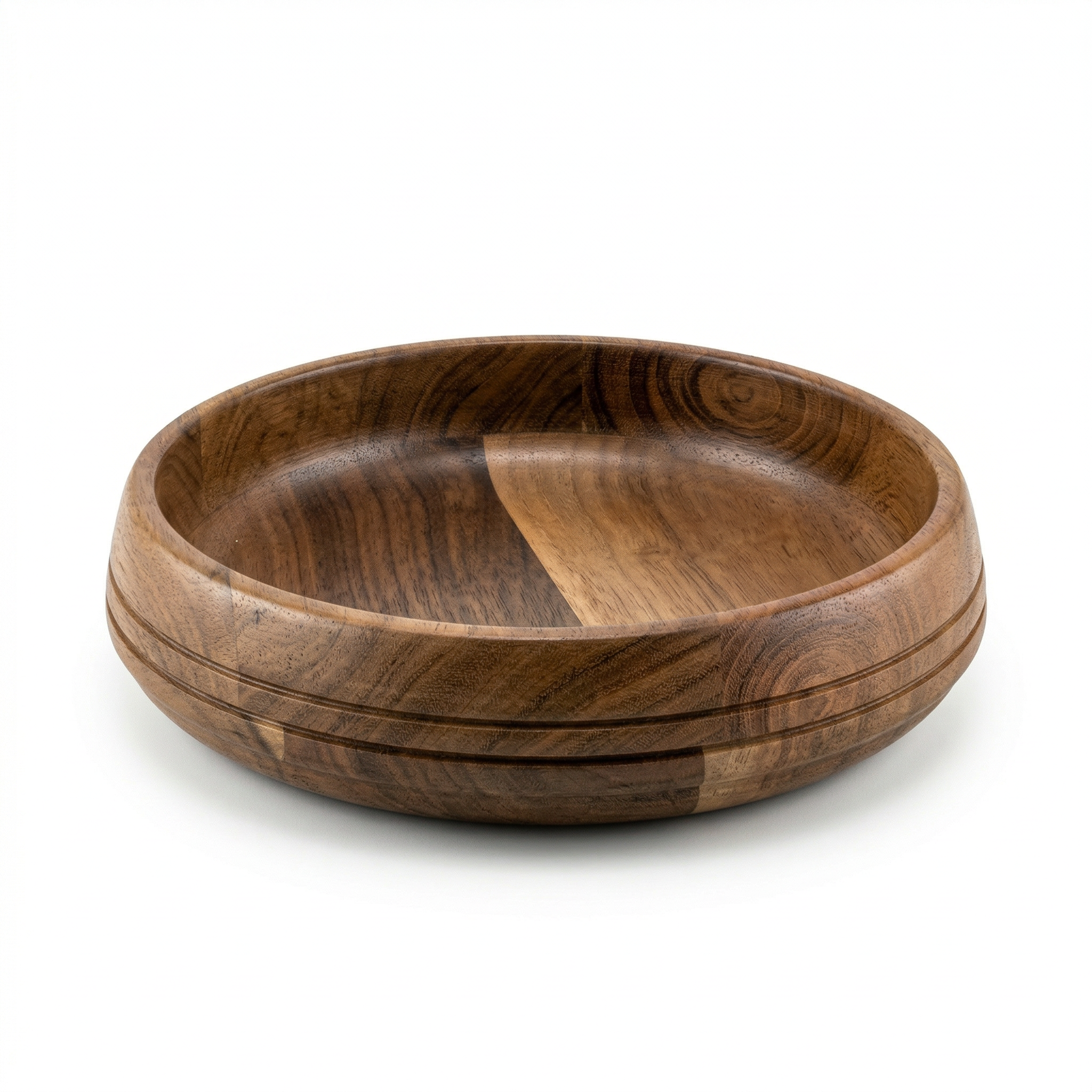 WoodlandCraft Round Wooden Serving Bowl