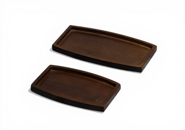 WalnutEdge Wooden Tray Set ( Set Of Two )