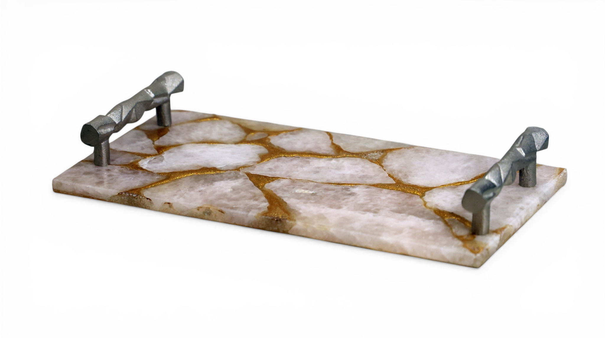 GoldenVein Stone Display Tray