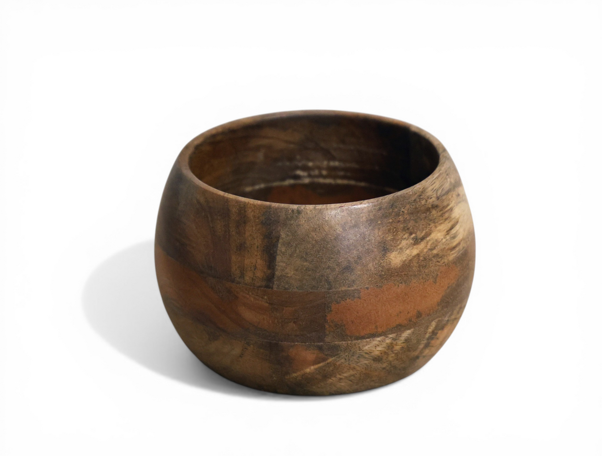 EarthGlow Rustic Wooden Bowl